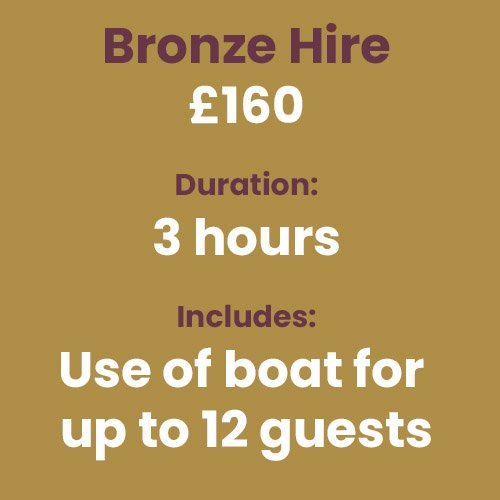 narrowboat rental london - Bronze package