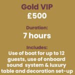 narrowboat rental london - gold package
